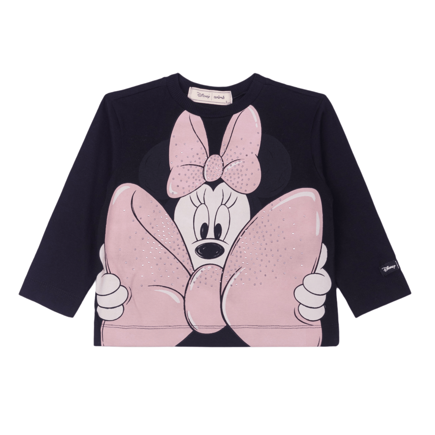 Blusa Manga Longa Minnie Brilhos Preto Anime Blusa Manga Longa Minnie Brilhos Preto Anime