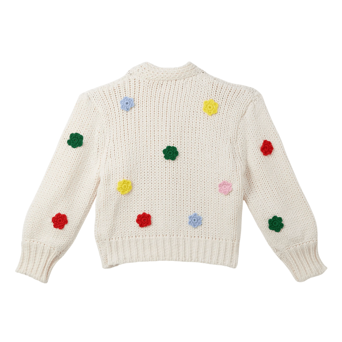 Cardigan Tricot Floral Colorido Fábula
