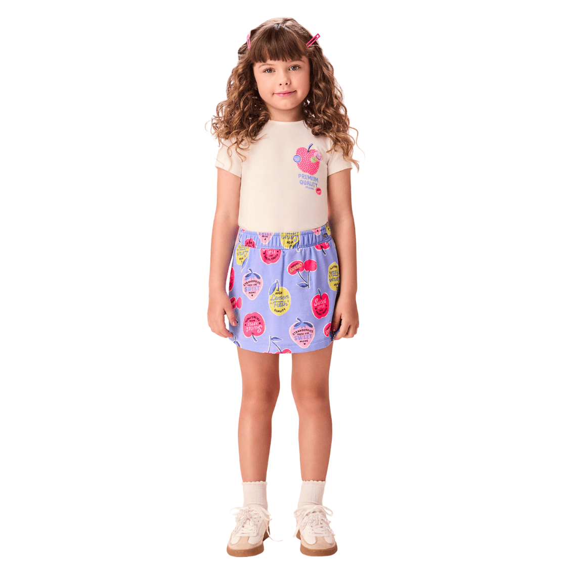 Conjunto Blusa e Shorts Fruits Color Momi