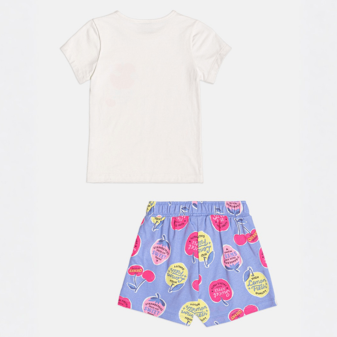 Conjunto Blusa e Shorts Fruits Color Momi