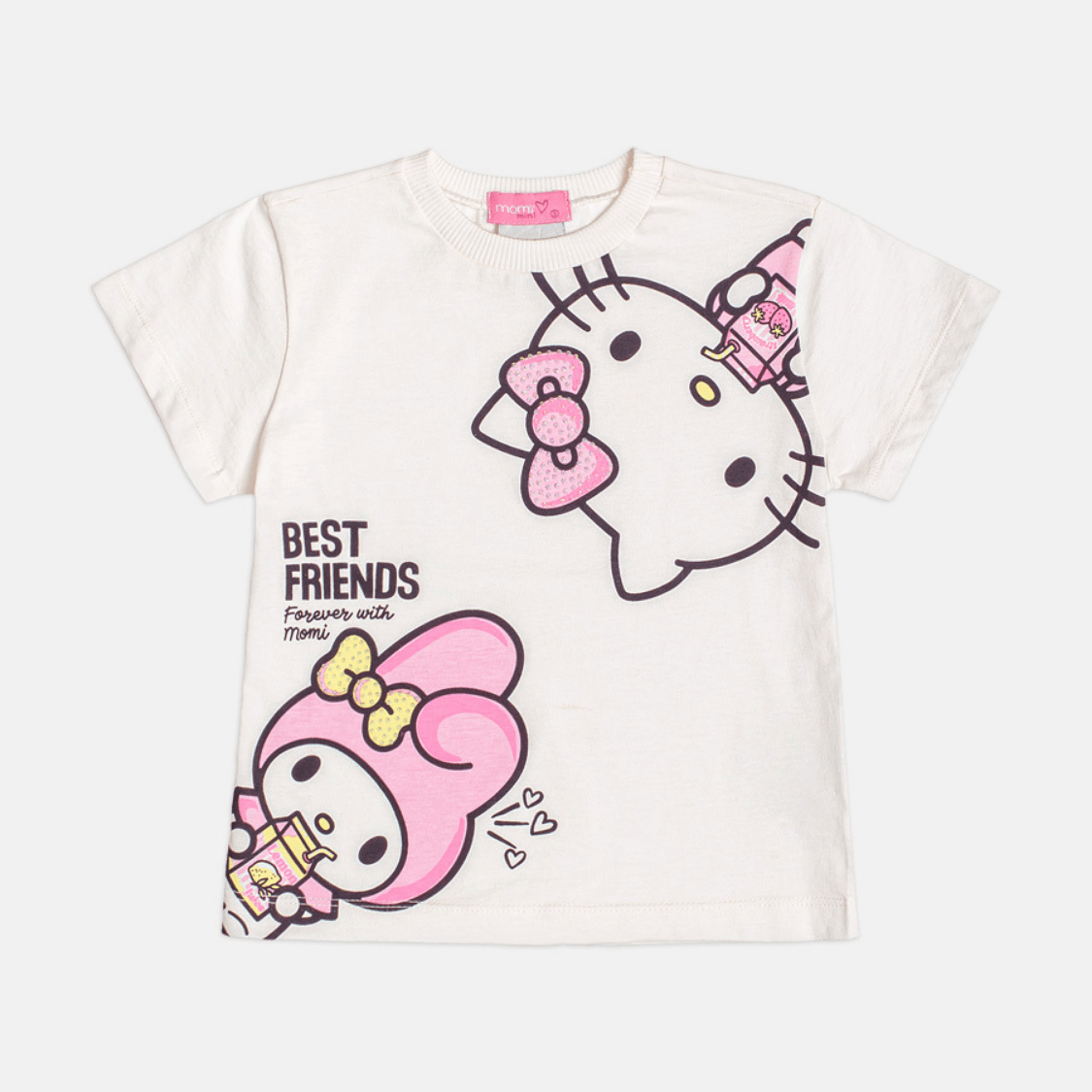Conjunto Ciclista Hello Kitty e My Melody Rosa Momi