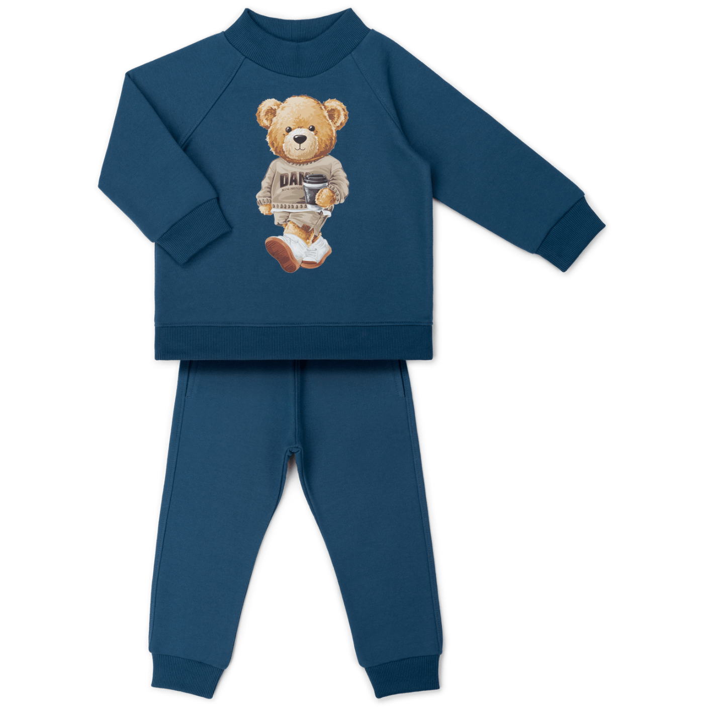 Conjunto Moletom Careca Teddy Coffe Azul Dame Conjunto Moletom Careca Teddy Coffe Azul Dame