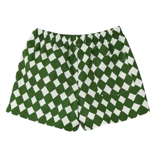 Bermuda Short Cuadritos Verde e Branco Bento