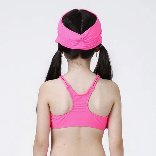 Biquini Infantil Cropped Rose Euforia Rosa Neon Siri Kids