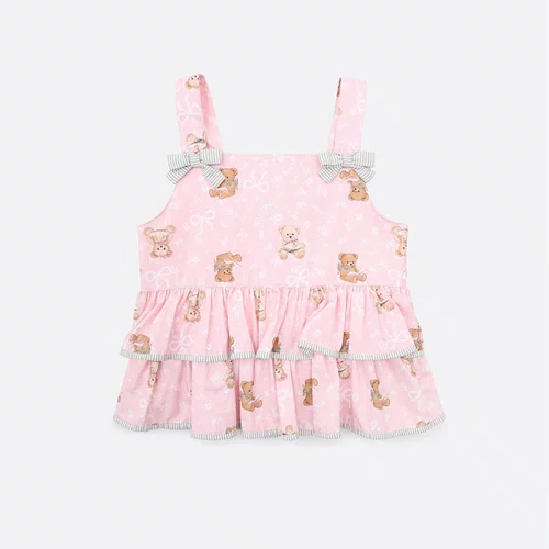 Blusa Algodão Estampa Ursinhas Pituchinhus