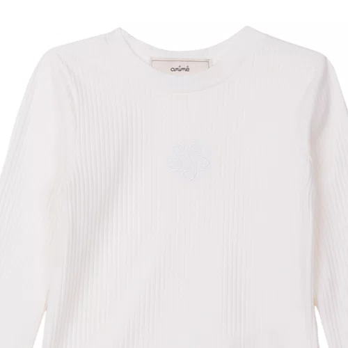 Blusa Basica Manga Longa Canelada Off ANime