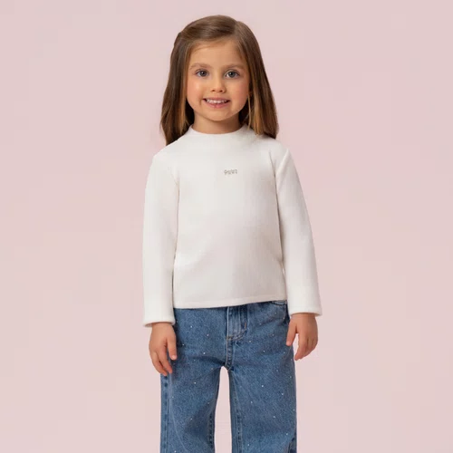 Blusa Basica Tricot Off White Petit Cherie