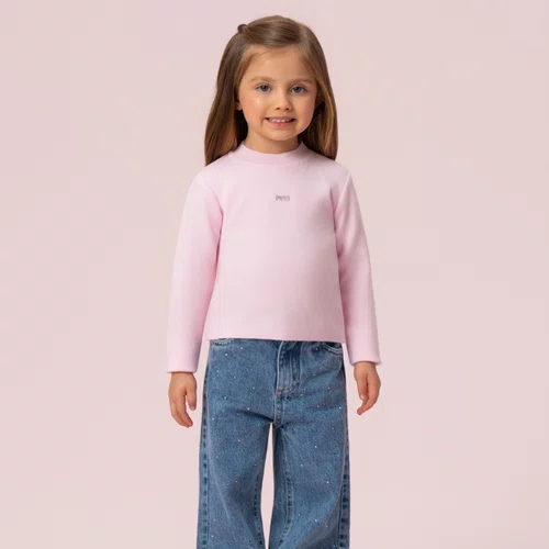 Blusa Basica Tricot Rosa Petit Cherie