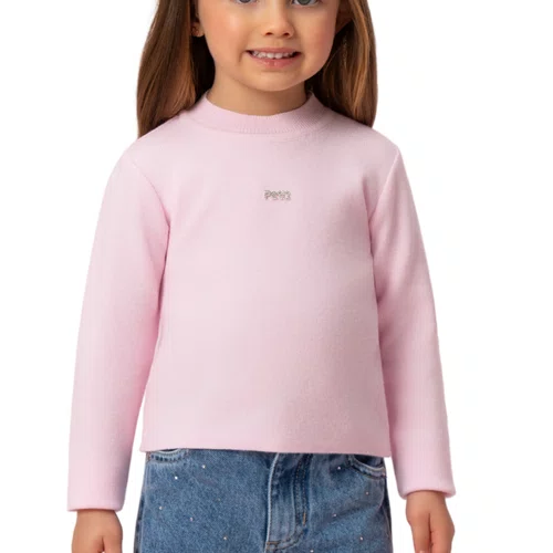 Blusa Basica Tricot Rosa Petit Cherie
