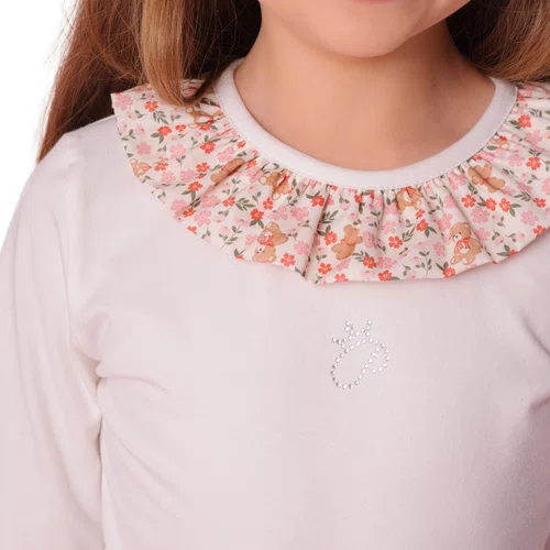 Blusa Cotton Babadinhos Liberty Flores Pituchinhus