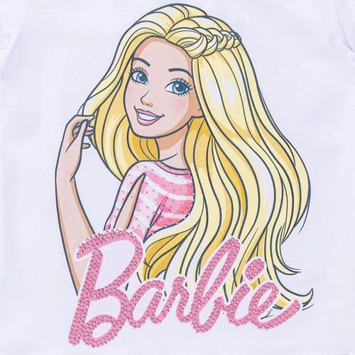 Blusa Cotton Barbie Cristais Branco Pituchinhus