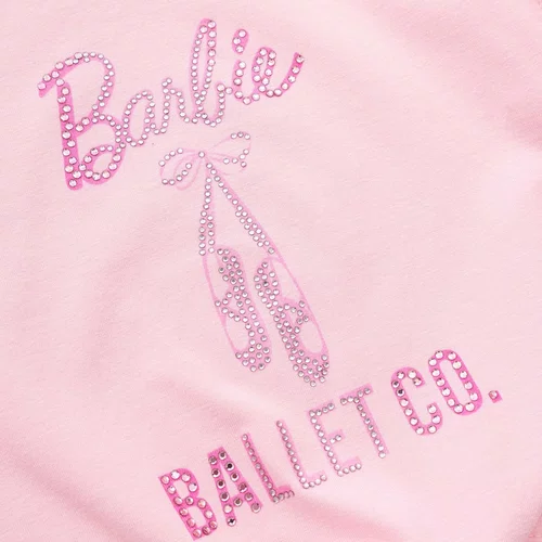 Blusa Cotton Sapatilhas Cristal Tule Rosa Barbie Pituchinhus