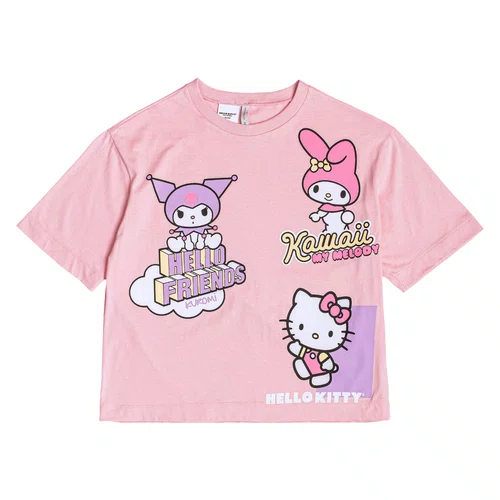 Blusa Malha Rosa Amigos Hello Kitty I Am