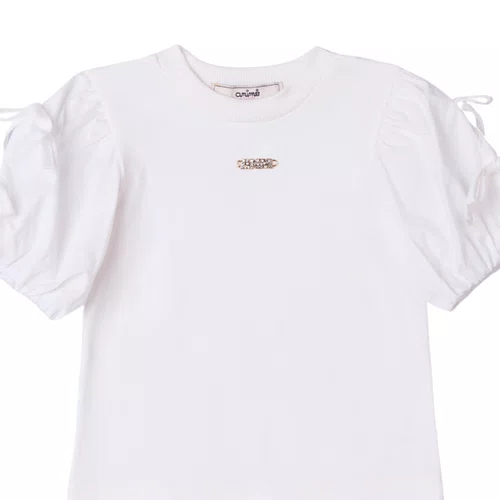 Blusa Manga Balone Off White Anime