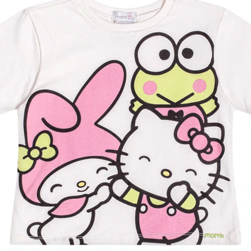 Blusa Manga Curta Hello Kitty e My Melody Momi