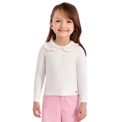 Blusa Manga Longa Golinha Bordada Petit Cherie