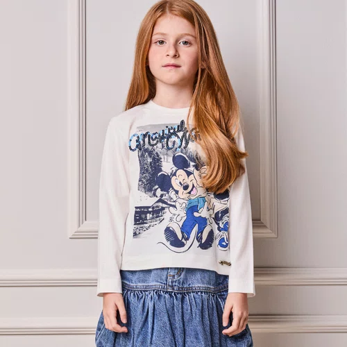 Blusa Manga Longa Minnie Magical Winter Anime