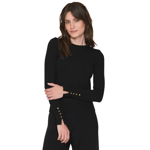 Blusa Manga Longa Pure Comfort Preto Lua Lua