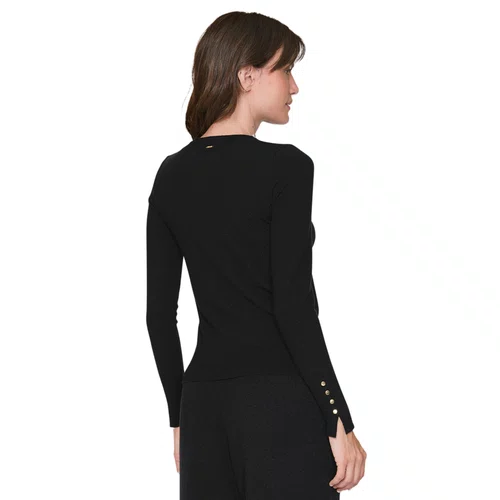 Blusa Manga Longa Pure Comfort Preto Lua Lua