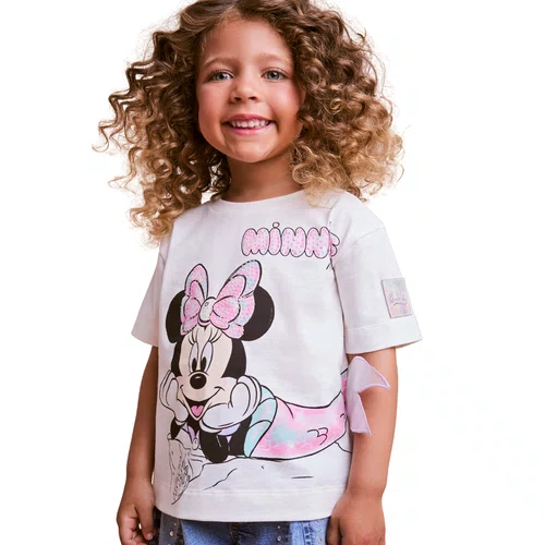 Blusa Minnie Sereia Perola Off Anime