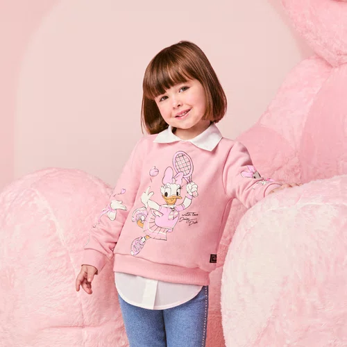 Blusa Moletom Daisy Rosa Momi