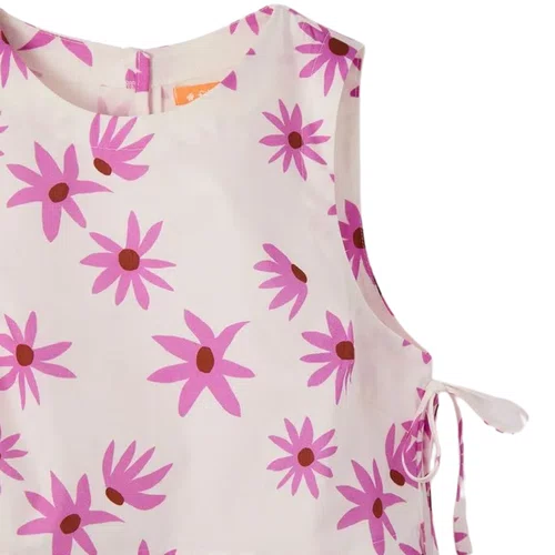 Blusa Off Flores Rosa Margareth Farm Futura