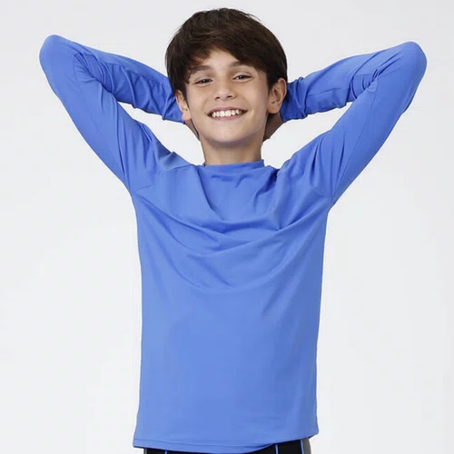 Blusa Proteção UV Azul Oceano Siri Kids