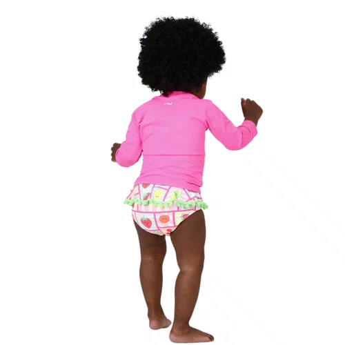 Blusa Proteção UV Baby Euforia Rosa Neon Siri Kids