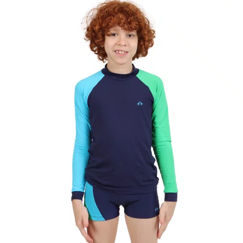 Blusa Proteção UV Lucca Marinho Color Siri Kids