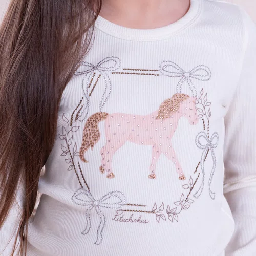 Blusa Ribana Moldura Cavalinho Cristal Pituchinhus