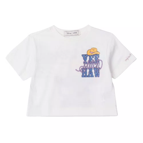 Blusa Stitch Cowboy Off White Anime