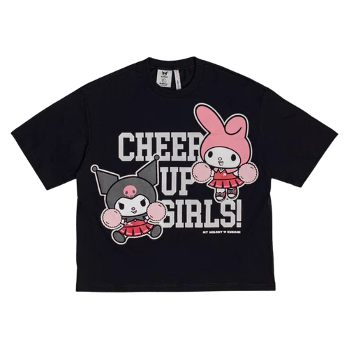 Blusa T Shirt My Melody & Kuromi Preto Authoria