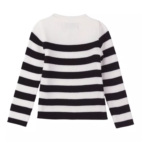 Blusa Tricot Listras Preto e Branco Anime