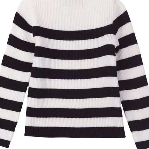 Blusa Tricot Listras Preto e Branco Anime
