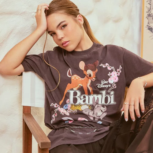 Blusa TShirt Alongada Grafite Escuro Bambi Authoria