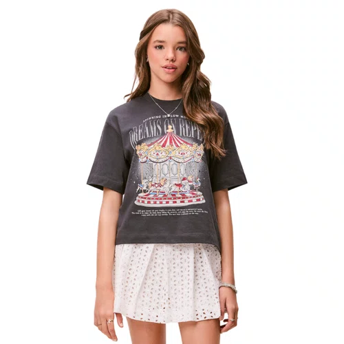 Blusa TShirt Carrossel Grafite Authoria