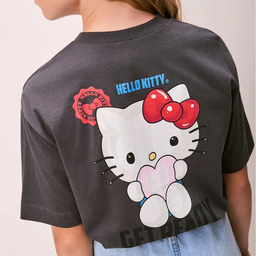 Blusa TShirt Hello Kitty Get Ready Grafite Authoria