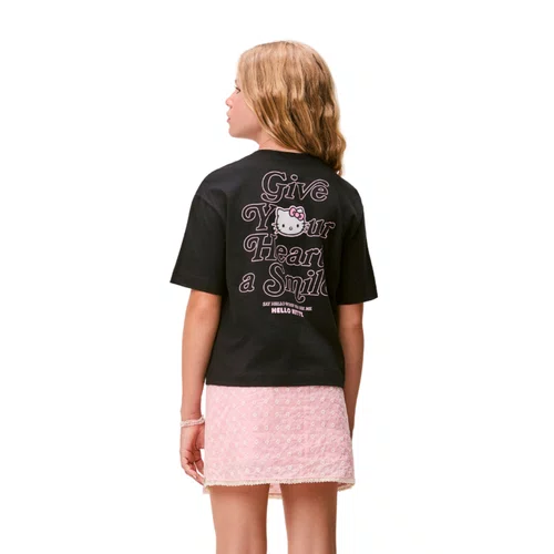 Blusa TShirt Hello Kitty Heart&Smile Preto Authoria