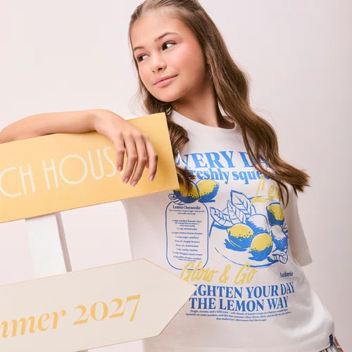 Blusa TShirt Lemons Every Day's Off White Authoria