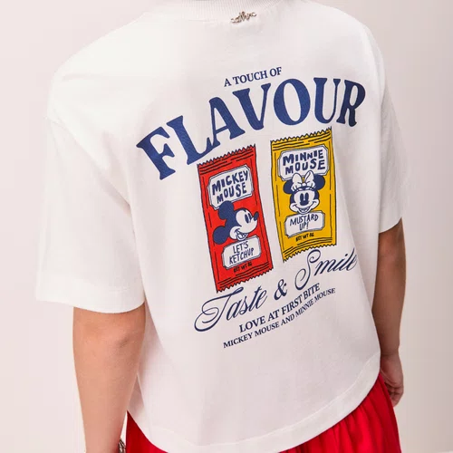 Blusa TShirt Mickey & Minnie Flavour Off White Authoria