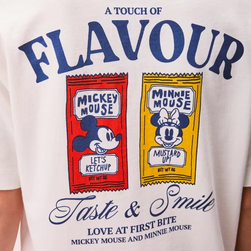 Blusa TShirt Mickey & Minnie Flavour Off White Authoria
