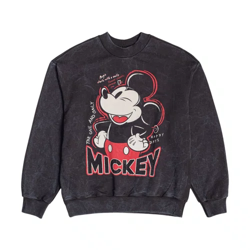 Blusão de Moletom Mickey Grafite Escuro Authoria