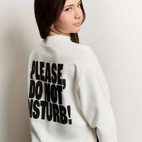 Blusão de Moletom Please Off White Authoria