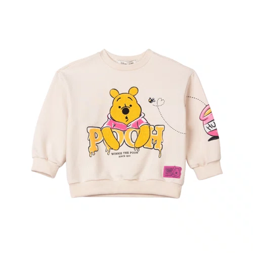 Blusão Moletom Pooh Bege Vanilla Anime