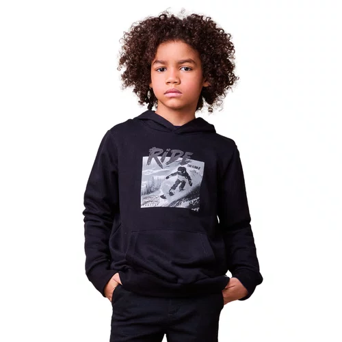 Blusão Moletom Preto Capuz Snow Board Youccie