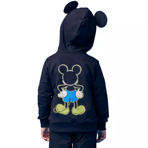 Blusão Moletom Preto Orelhas Mickey Youccie