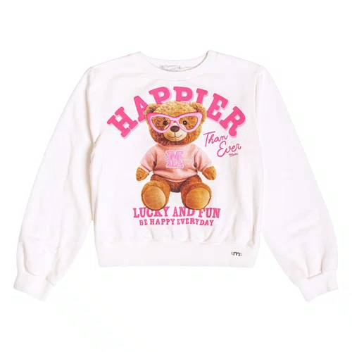 Blusão Moletom Urso Happier Bege Momi