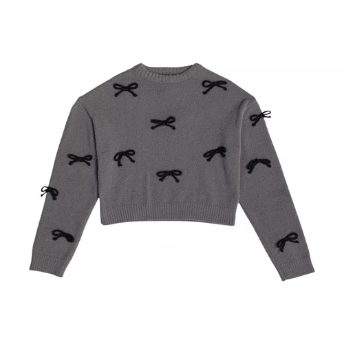 Blusão Tricot Grafite Lacinhos Authoria
