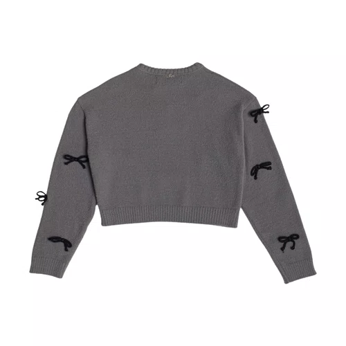 Blusão Tricot Grafite Lacinhos Authoria