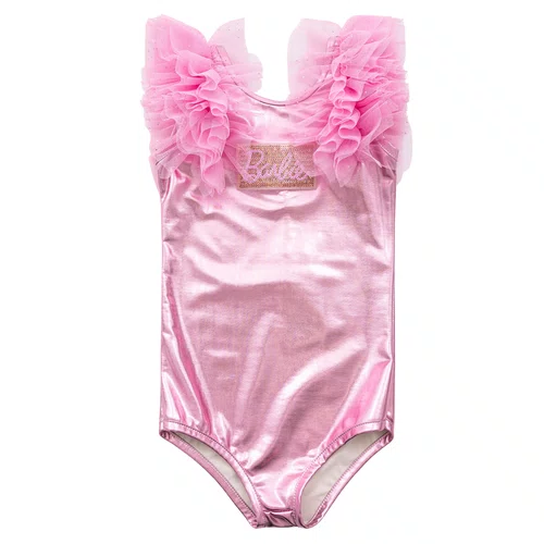Body Malha Shine Tule Rosa Chiclete Pituchinhus